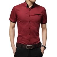 2021 New Arrival marka męska letnia koszula biznesowa z krótkim rękawem skręcić w dół kołnierz Tuxedo koszula koszula męska koszule duży rozmiar 5XL
